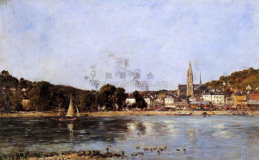 The Seine at Caudebec-en-Caux - 尤金·布丹